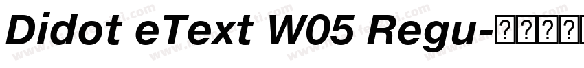 Didot eText W05 Regu字体转换